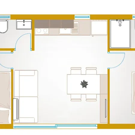 Premium-mobilheim Mit 2 Schlafzimmern Auf Dem Apartmán Ugljan